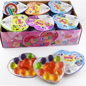 Loving heart flower shape jelly candy