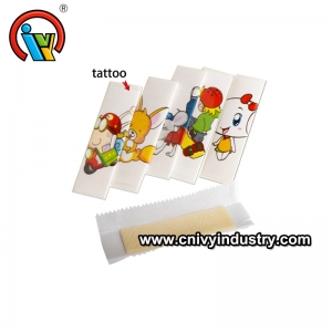 Popular Fruity Flavor Bubble Gum With Tattoo