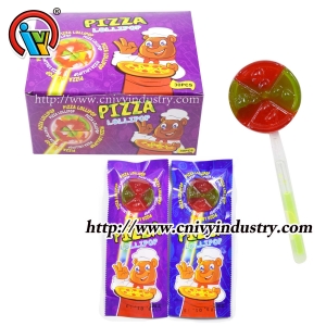 Wholesale pizza shape light lollipop candy