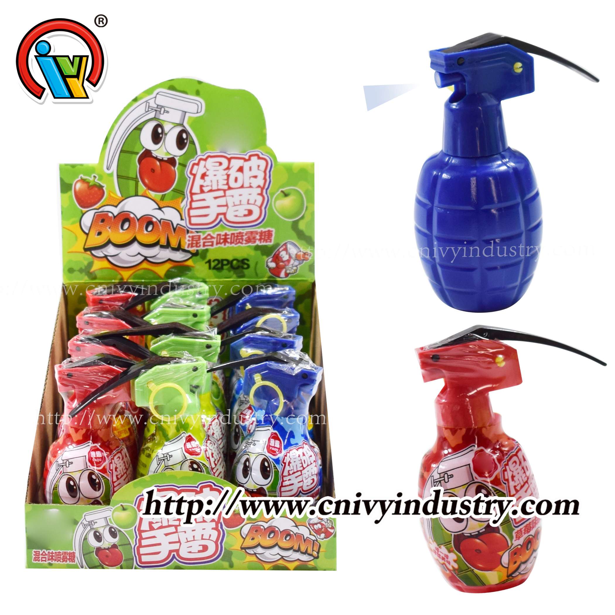 wholesale sour sweet grenade spray candy 
