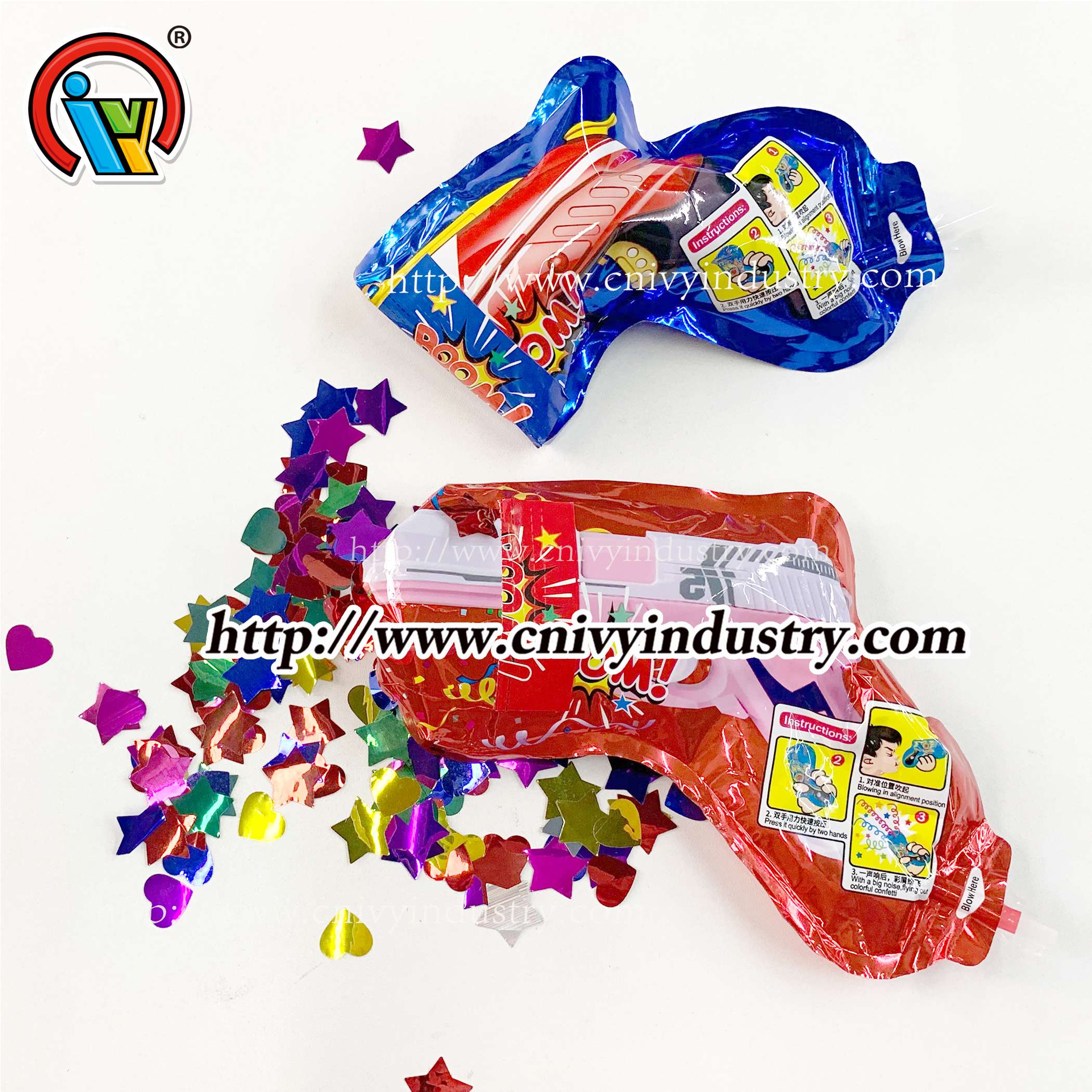 China wholesale holiday party wedding balloons foil inflatable confetti gun Tiktok