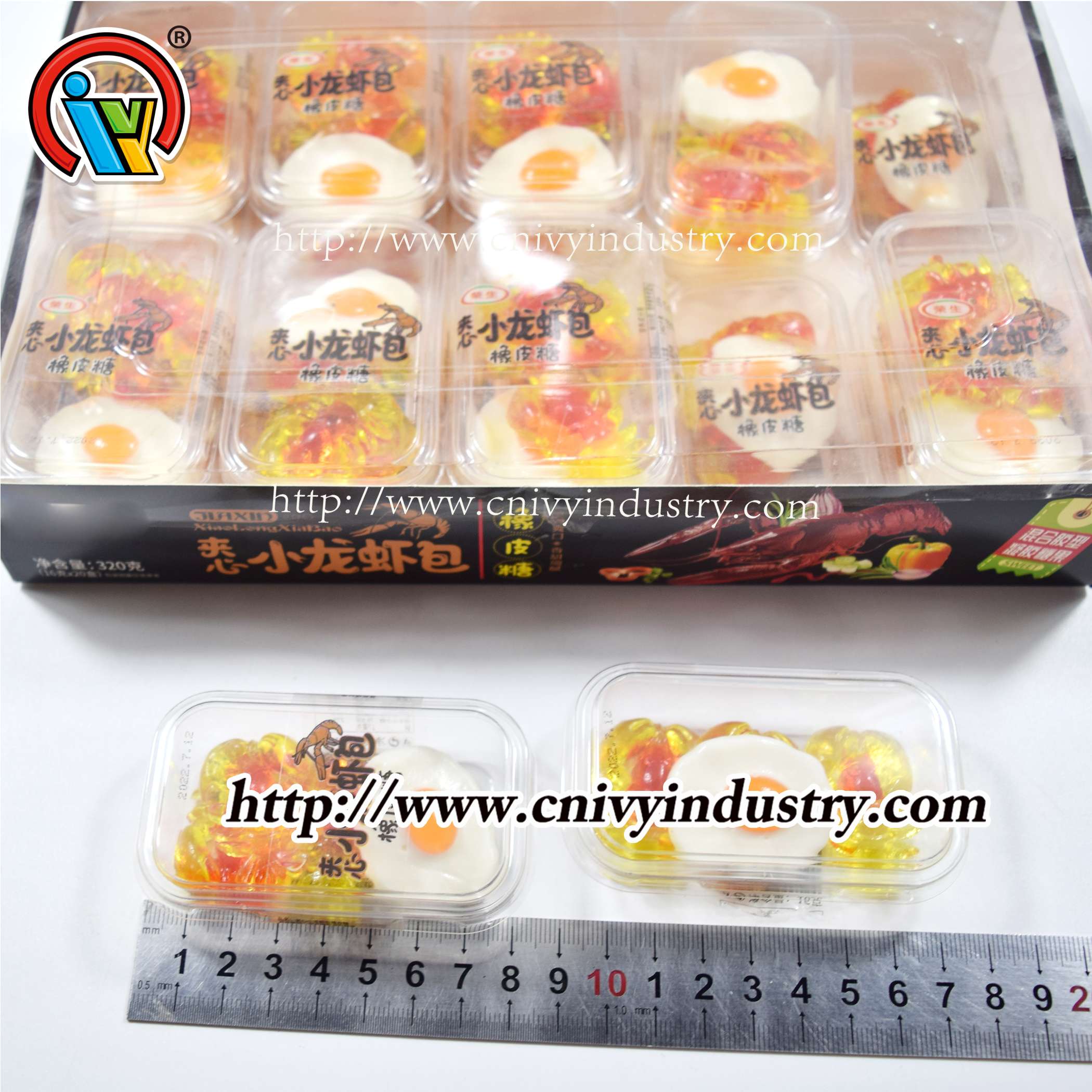 wholesale crayfish poached egg shape gummy candy