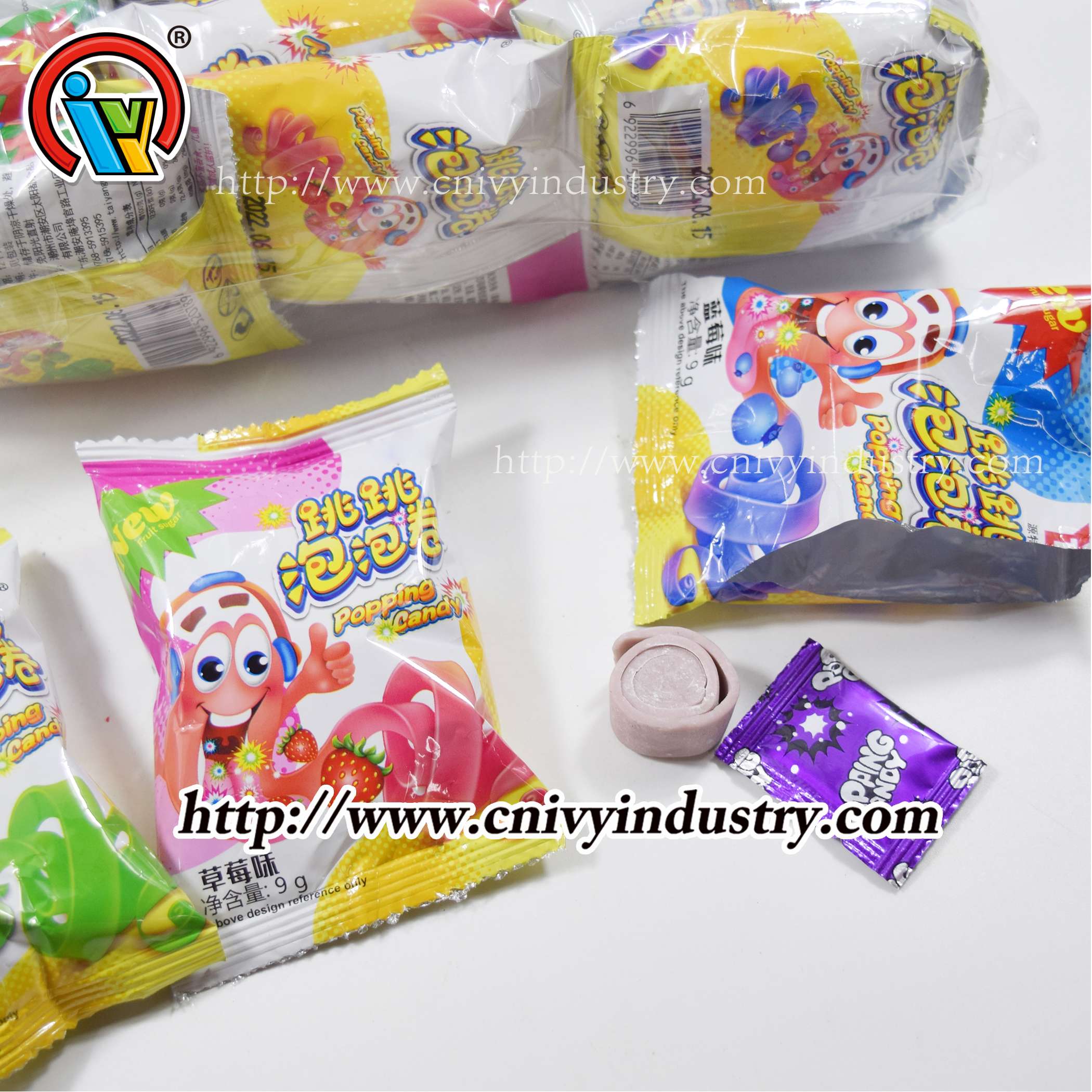 chewing bubble roll candy