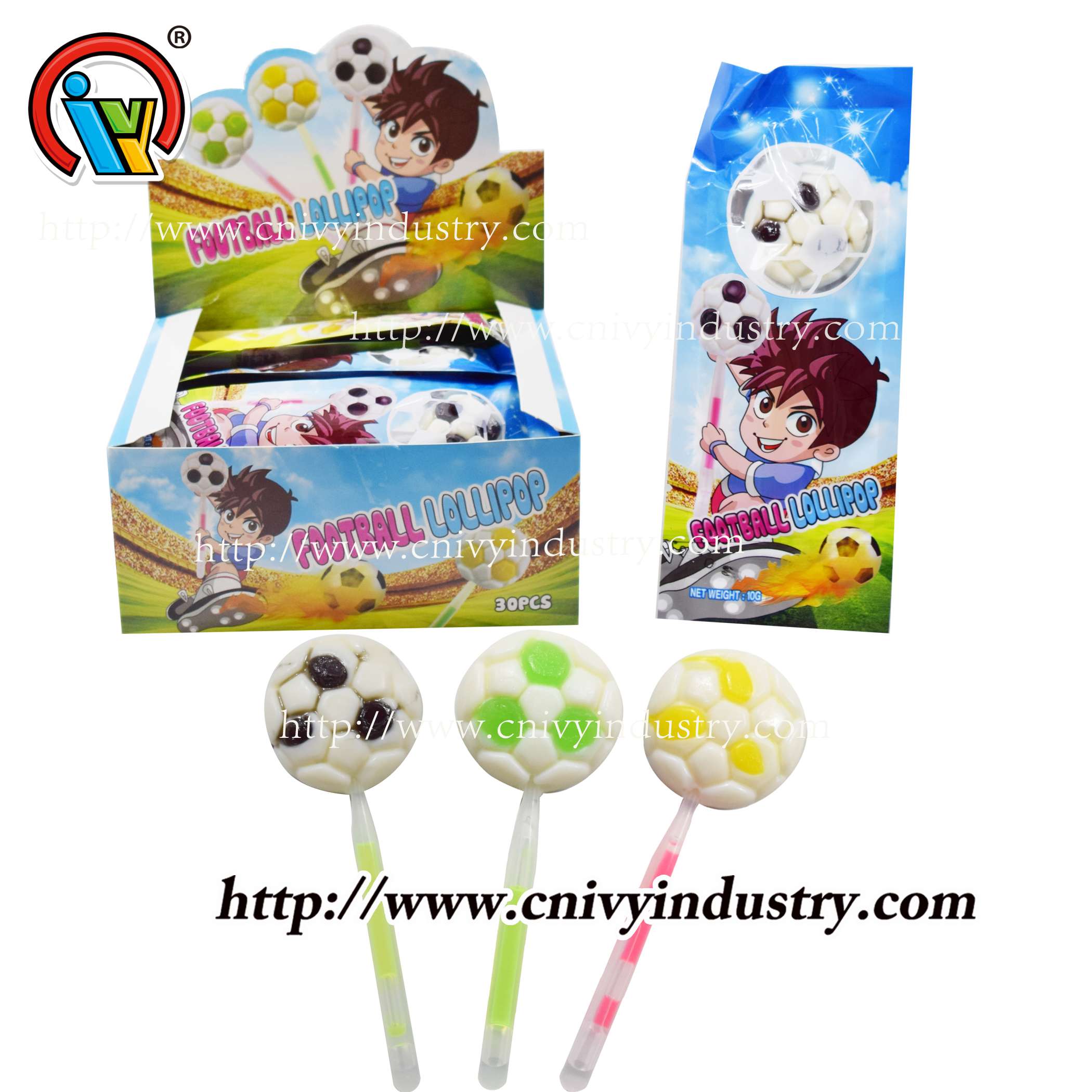 printed marshmallow candy with jam filling