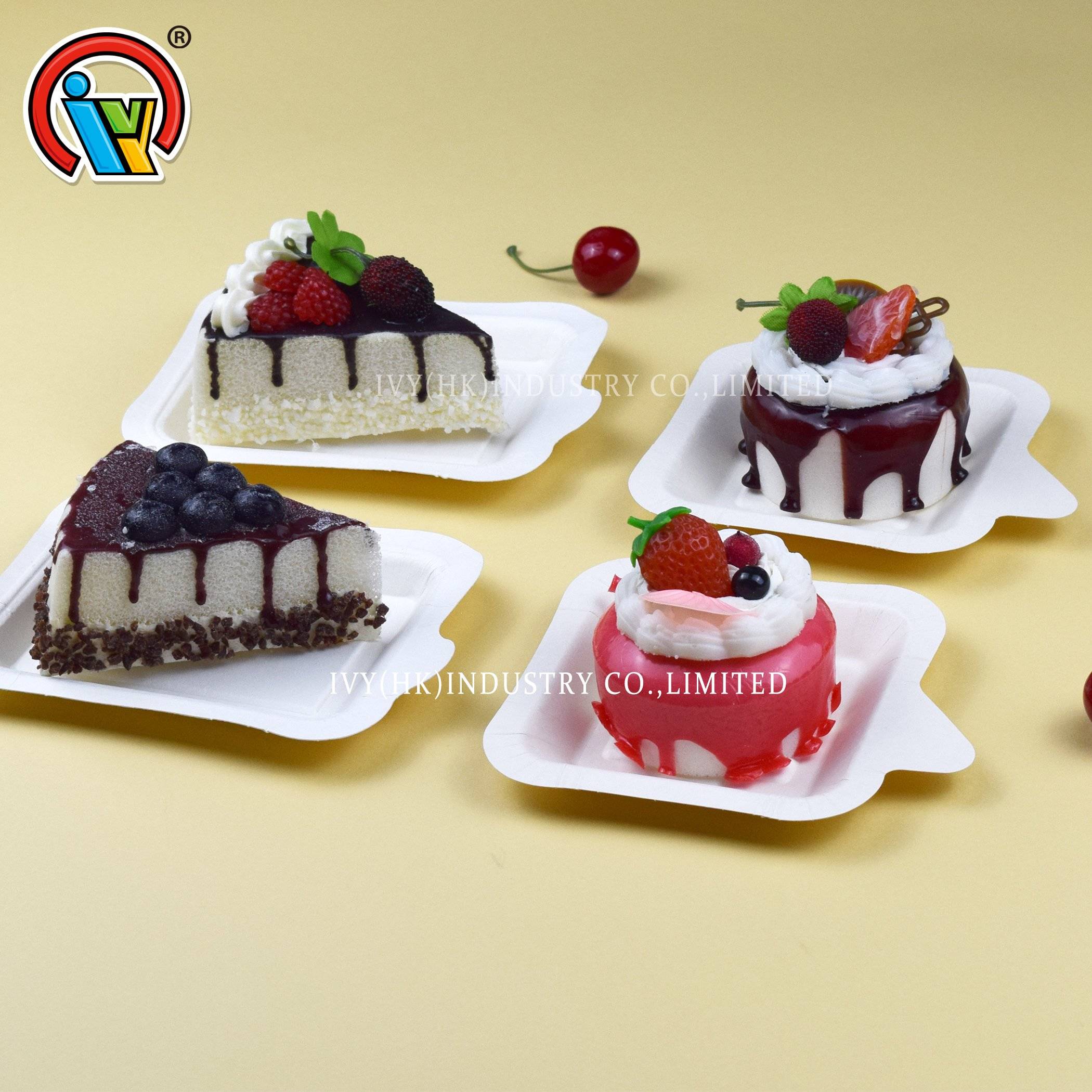 biodegradable disposable food container cake plates for party