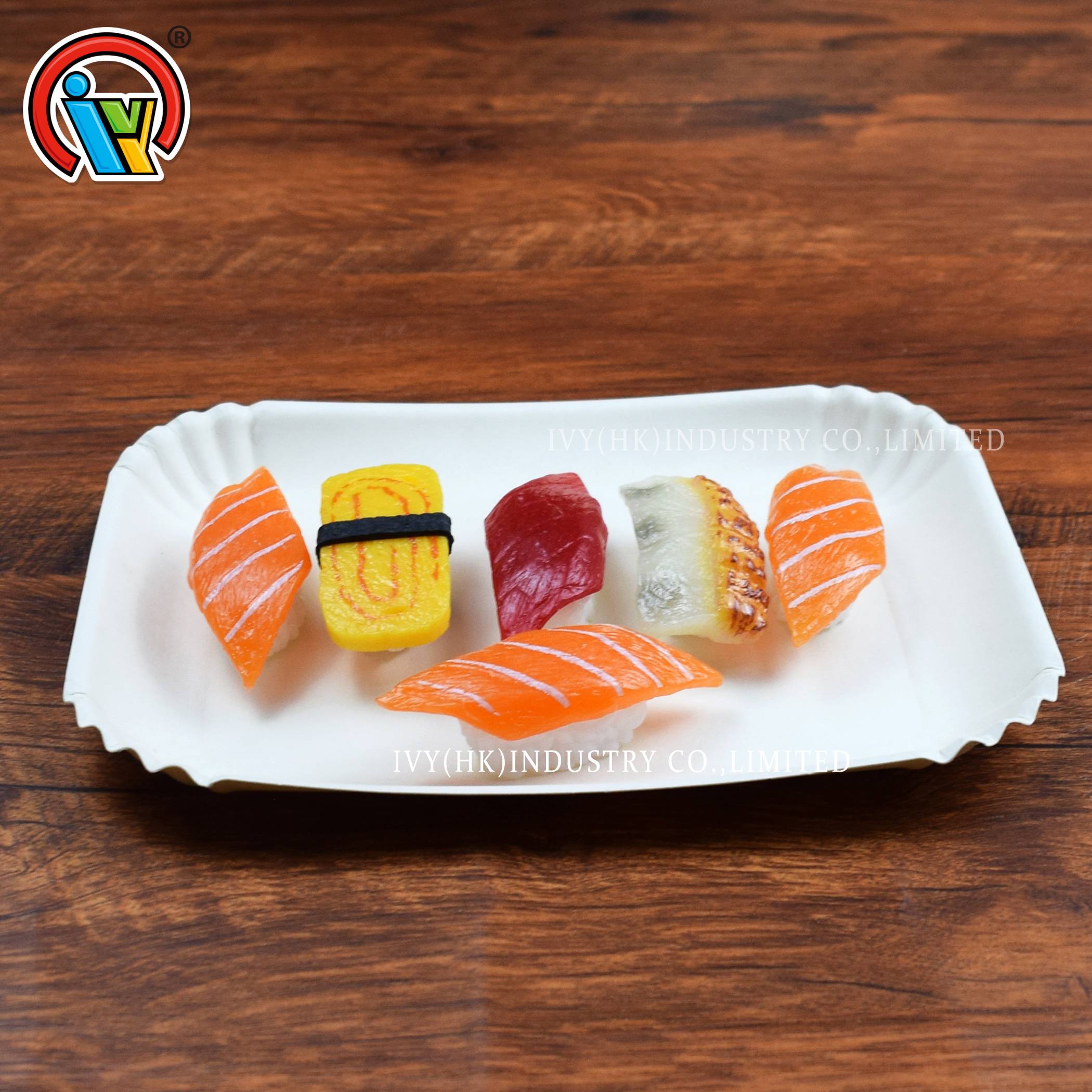 wholesale biodegradable fruit sushi pulp tray plate