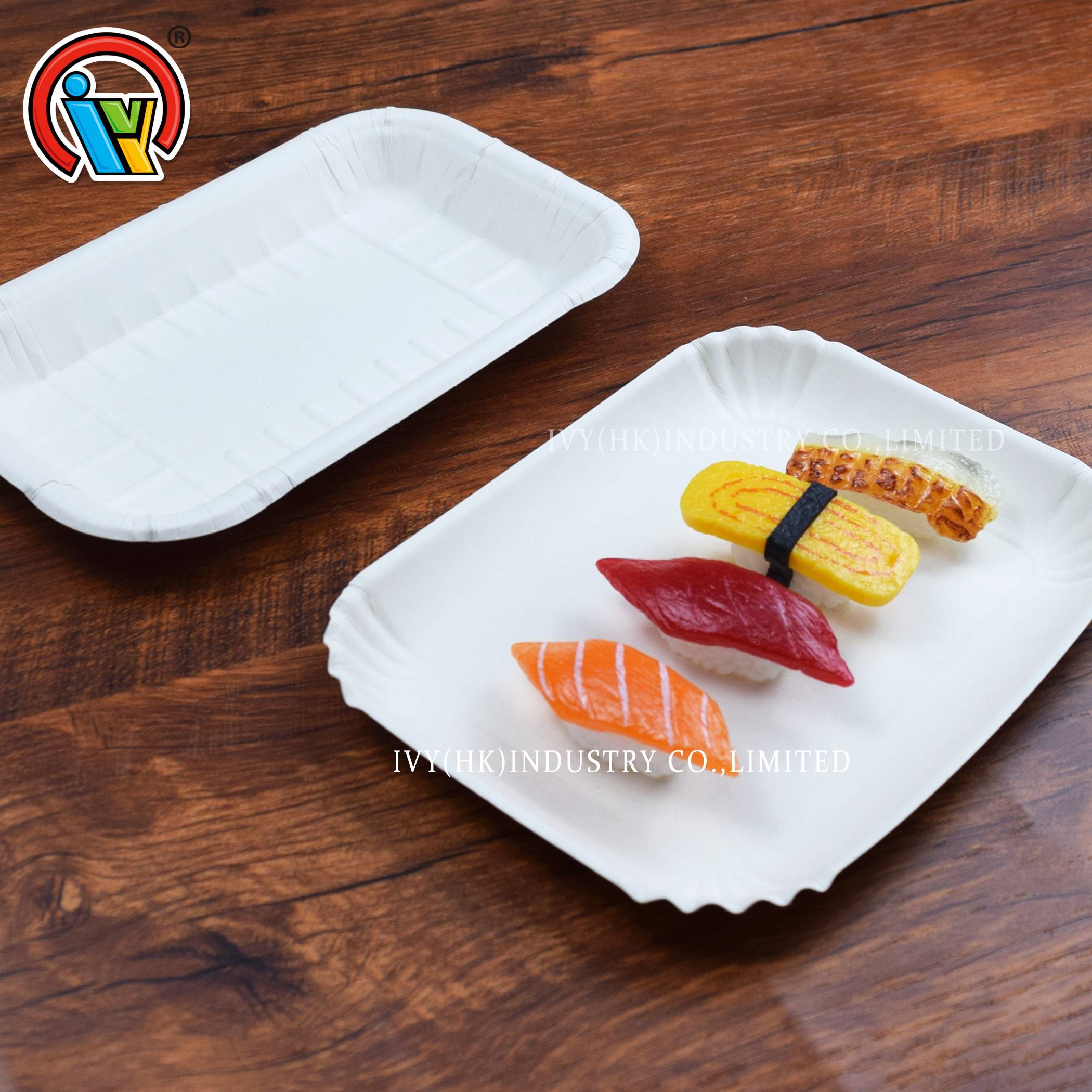 wholesale biodegradable fruit sushi pulp tray plate