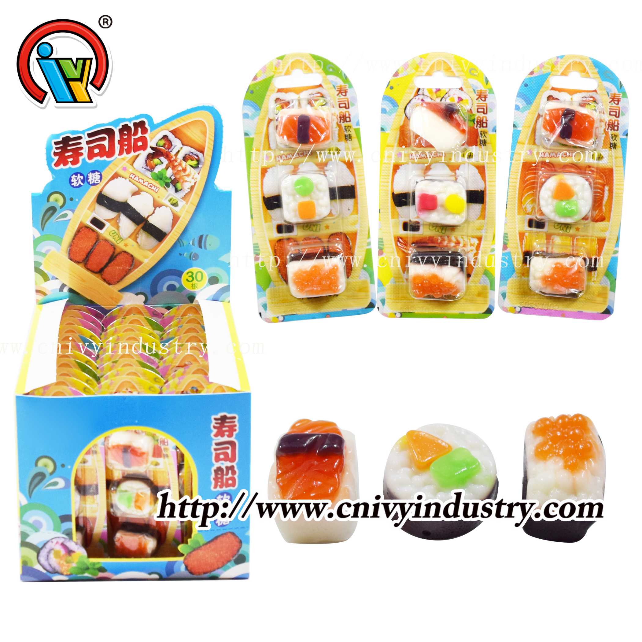 Janpanese food sushi gummy candy sweet manufaturer