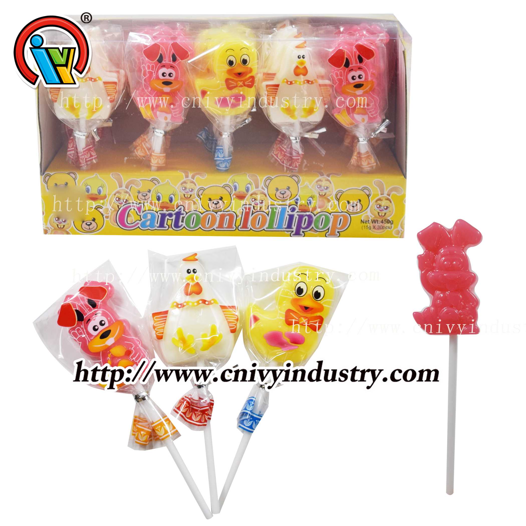 wholesale animal shape lollipop candy