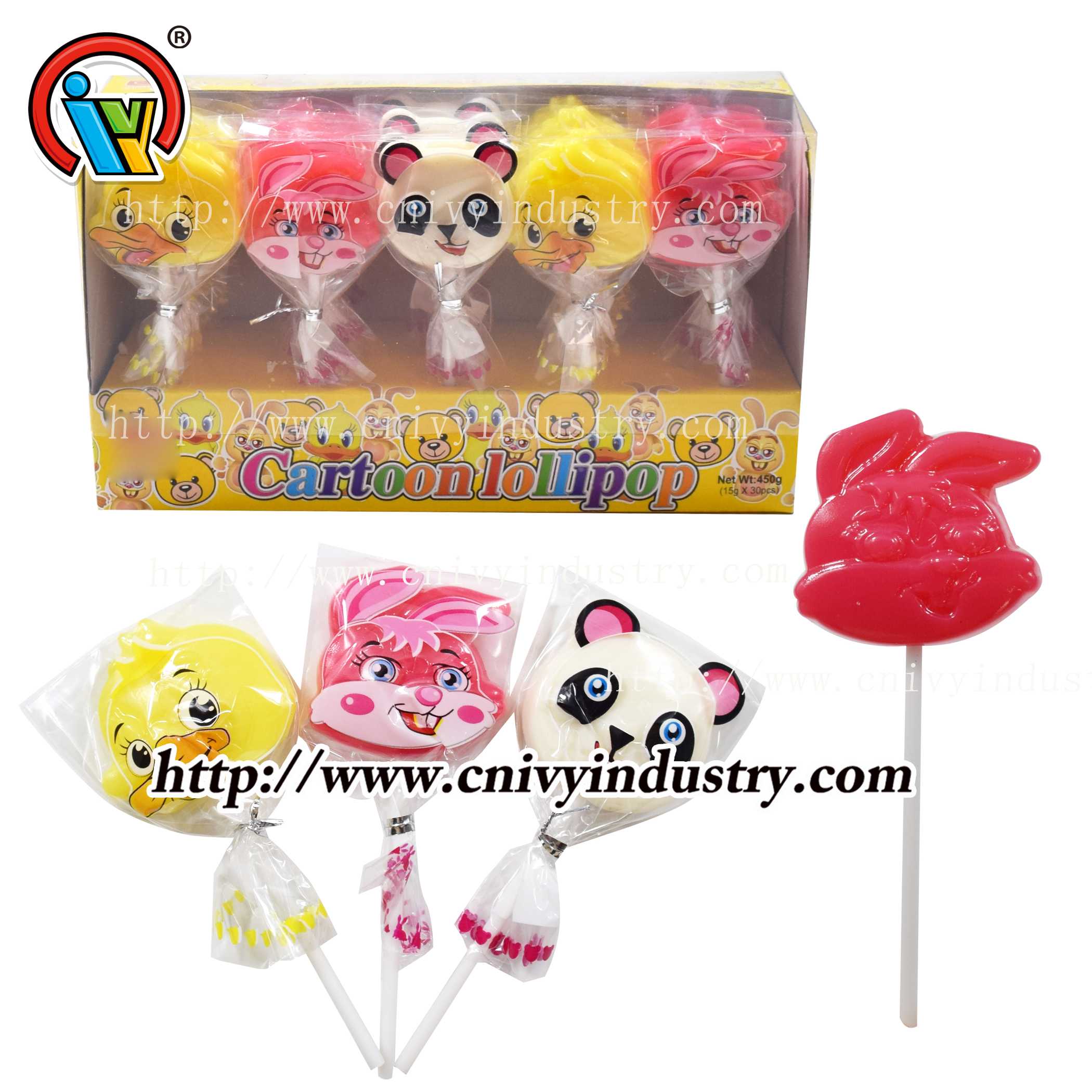 animal shape lollipop candy wholesale
