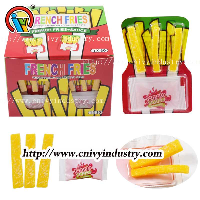 Fries gummy food candy supplier 