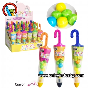New Arrival Umbrella Shape Colored Crayon Toy Candy For Sale