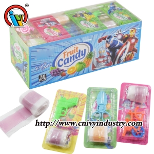 Roll gummy jelly candy with toys