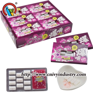 Wholesale bubble gum gum with popping candy