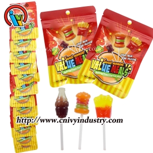 Fast food shape lollipop hard candy