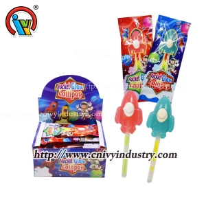 Candy lollipop rocket shape glow stick lollipop candy