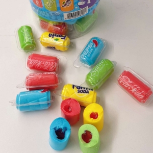 Gummy candy can shape gumdrop gummy candy filled with jam