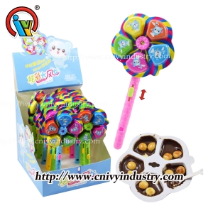 Chocolate biscuits cup windmill whistle toy