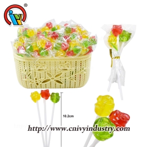 OEM lollipop candy 3 in 1 flower shape candy