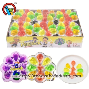 Fruit jelly cup peacock shape jelly cup candy