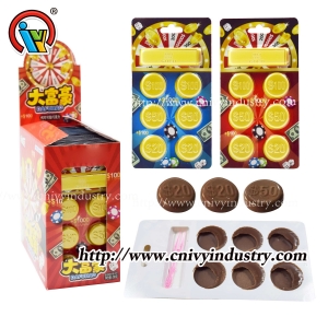 Gold coins chocolate candy