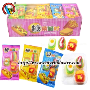 Gummy candy food shape 3 in 1 candy