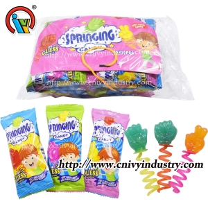 Hot sale rock paper scissors spring candy lollipop candy
