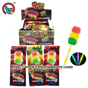 Traffic light glow stick lollipop candy