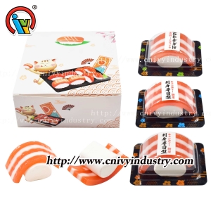 China supplier sushi gummy candy food with marshmallow