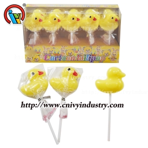 Animal duck shape lollipop candy supplier