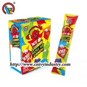 China factory Ice cream gummy rollups candy